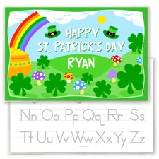 St. Patrick's Day Personalized Kids Placemat, Gift for Child, Saint Patricks Day