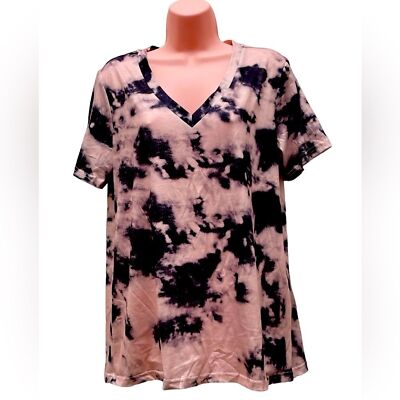 NWT Evaless women s pink tie dye T-shirt size L