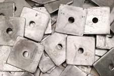 (10) Galvanized 1/2 x 3 Square Plate Washers 1/4 Thick HDG Hot Dip Galvanized