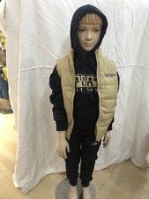 Tuta con cappuccio in felpa + smanicato bambino tg 8 anni