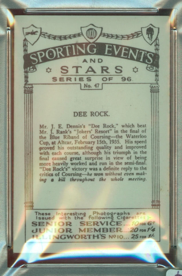 1935 J.A.Pattreiouex Dee Rock Sporting Events & Stars#47 PSA NM-MT 8 - Image 3 of 3