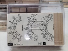 stampin' up the world over set of 3 wood stamps / we1691 r4 t64