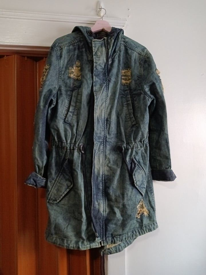 rare vintage wt02 trench jean jacket size M(SNP6) | eBay