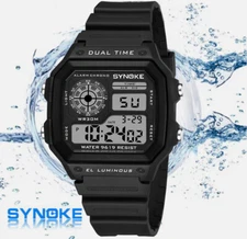 SYNOKE Men Digital Watch Waterproof Fashion Wristwatch Sports Swim Multifunction