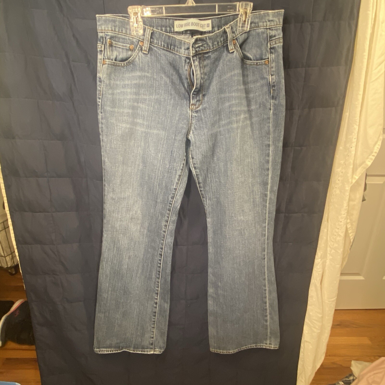 Vintage GAP Jeans Women 16R Low Rise Boot Cut Stretch Medium Wash Denim Y2K