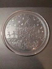 Vintage Duralex Clear Glass Christmas Platter Les Verreries DeSaint France