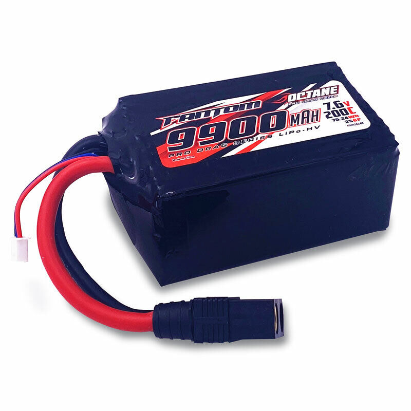 Fantom Octane 9900mah 200c 7.6V 2s6p Pro Drag Racing Lipo Battery FAN26248