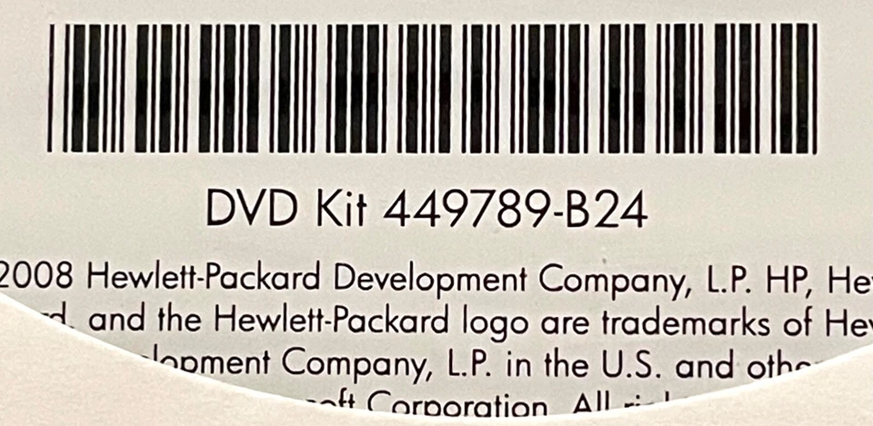 HP Hewlett Packard Restore Plus! DVD for Vista & XP Pro 449789-B24 - Image 3 of 3