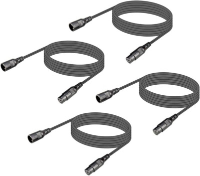4 Packs 3 Pin DMX Cables Male Female XLR Patch Cables, Cable DMX 1.2M 4Ft XLR Ma