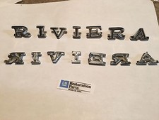 1968 1969 Riviera Fender Letters Emblems New Pair 68 69 U.s.a Made 1968 1969 Riviera Fender Letters Emblems New Pair 68 69 U.s.a Made