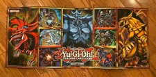 Yugioh Gameboard Playmat - Egyptian Gods Ra Obelisk Slifer Yugi Kaiba Joey