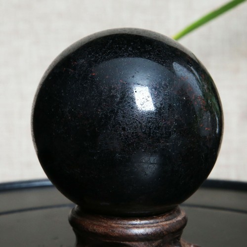 B1379-360g Natural Black Tourmaline Crystal Sphere Round Crystal Ball Healing - Picture 12 of 12