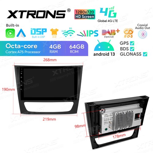 4G Android 14 8Core Car GPS Stereo Radio For Mercedes Benz E-W211 E320 E500 E350 - Picture 8 of 22