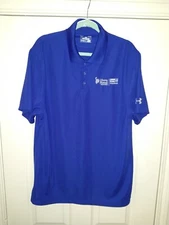 Under Armour Loose Heatgear Polo Shirt Men's sz Large Liberty Mutual Insurance