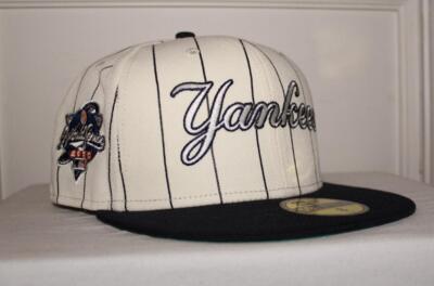 NEW YORK YANKEES Off White Pinstripe NEW ERA 59FIFTY Fitted Hat