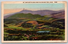 Postcard Mt. Greylock As Seen From The Mohawk Trail, Massachusetts Posted