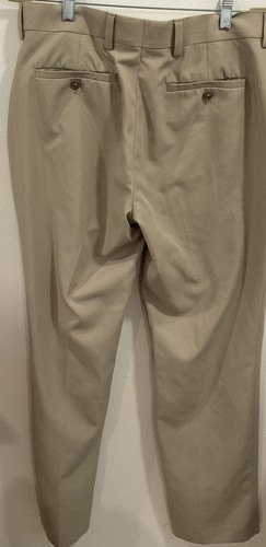 Alan Flusser Golf Pants Khaki Flat Front Size 34x32 - Picture 3 of 5