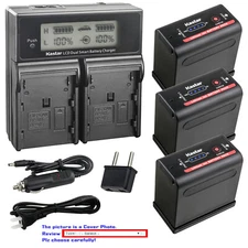 Kastar Battery LCD Dual Fast Charger for BP-970G & Canon ES5000 ES6000 ES6500V