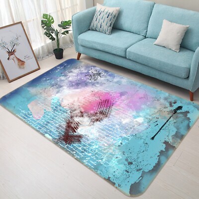3D Watercolor Graffiti ZHUA2167 Game Non Slip Rug Mat Photo Carpet Amy