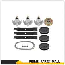 YTH 180 46" LAWN MOWER DECK REBUILD KIT SPINDLES BLADES BELT PULLEYS