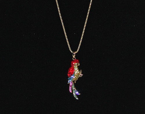 Necklace Silver Pendant Parrot Multiple 