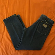 Wrangler Jeans Mens 35X30 Blue Western Rodeo American Denim