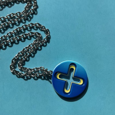 Homer Gradient Plus Pendant Chain Necklace - Blue | eBay