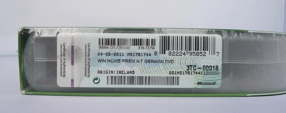 Microsoft Windows 7 Home Premium N - Retail/Box-Vollversion mit DVD -NEU- - Bild 3 von 3