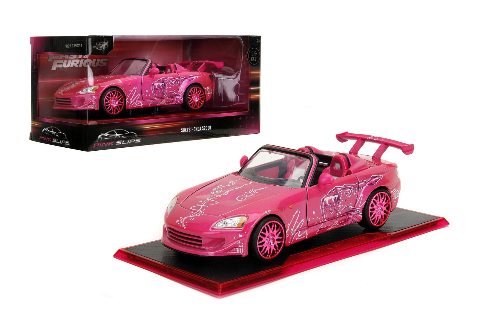 Honda S2000 Pink Slips miniature automobile tuning japonaise échelle 1/24 en métal