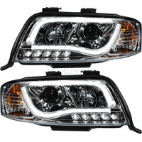 Scheinwerfersatz Set FüR Audi A6 C5 4B 01-05 Light Tube TFL Optik Klar Chrom