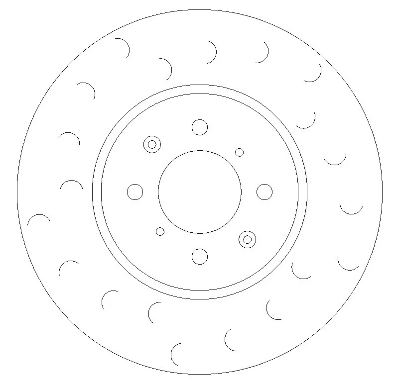 MG ZR 160 Front Slotted Brake Discs - Image 2 of 4