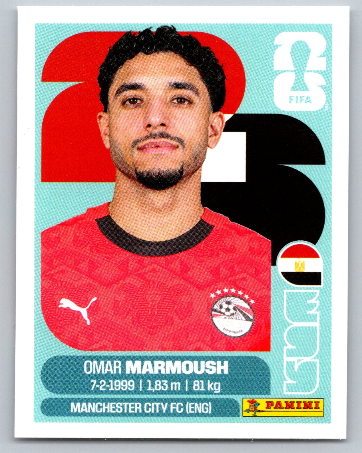 2026 Panini FIFA World Cup Stickers #EGY20 Omar Marmoush