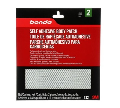 3M Bondo 932 SELF ADHESIVE PATCH Metal Mesh 2 Patches 5.9''x5.8''