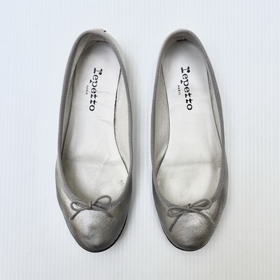 Repetto Cendrillon Metallic Ballet Flats in Silver - Size 36.5 EU/Size 5.5 US