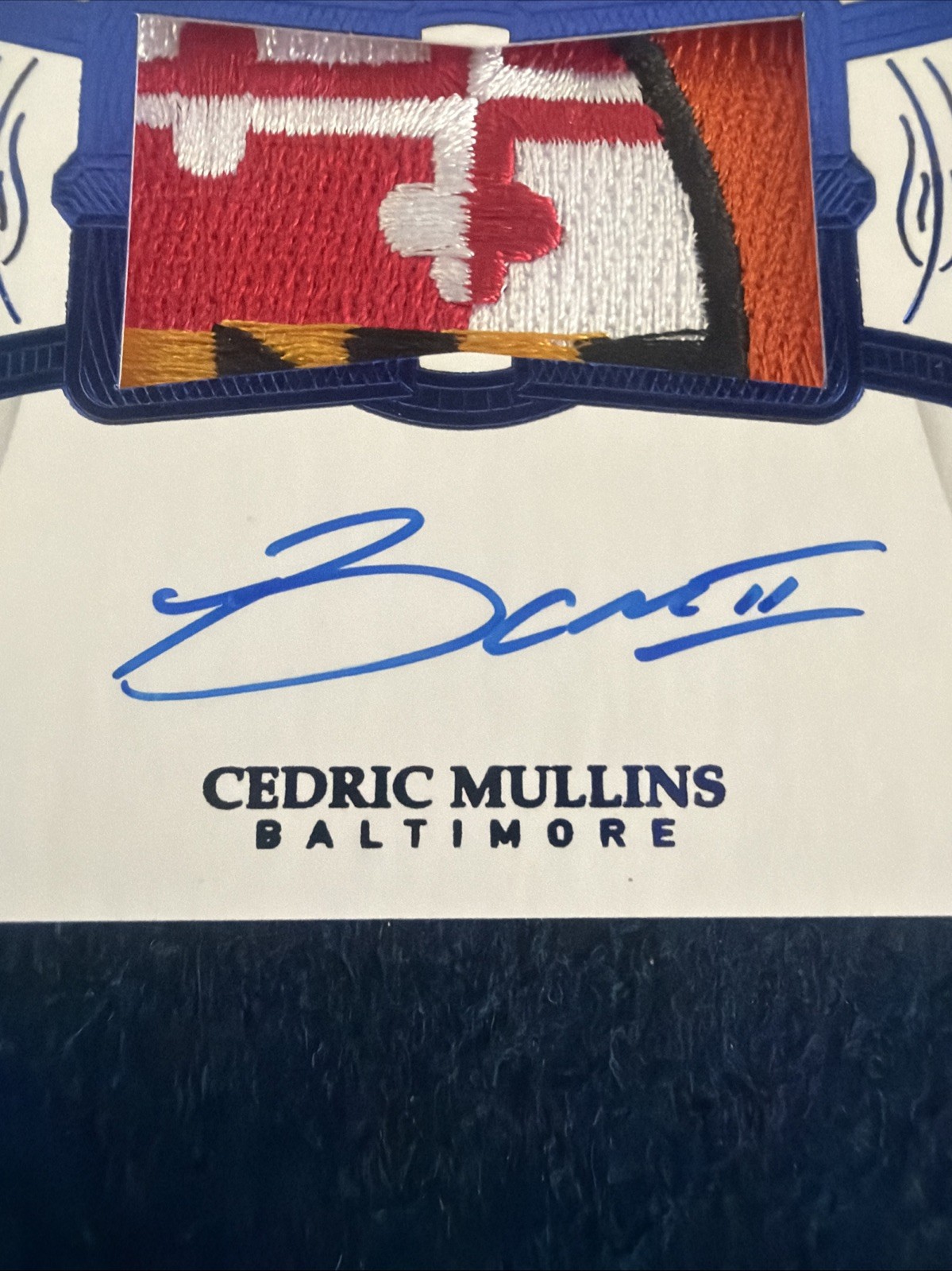 🔥 2019 PANINI FLAWLESS CEDRIC MULLINS AUTO ROOKIE RPA PATCH RC /15🔥 view 3
