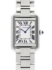Cartier Tank Solo SM W5200013 H30xW24mm Silver Dial Stainless Box Card #T229