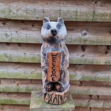 Chainsaw Carved  Welcome Badger