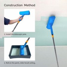 10 Inch Ceiling Paint Roller With Protective Roller And Shield With Adjustable H