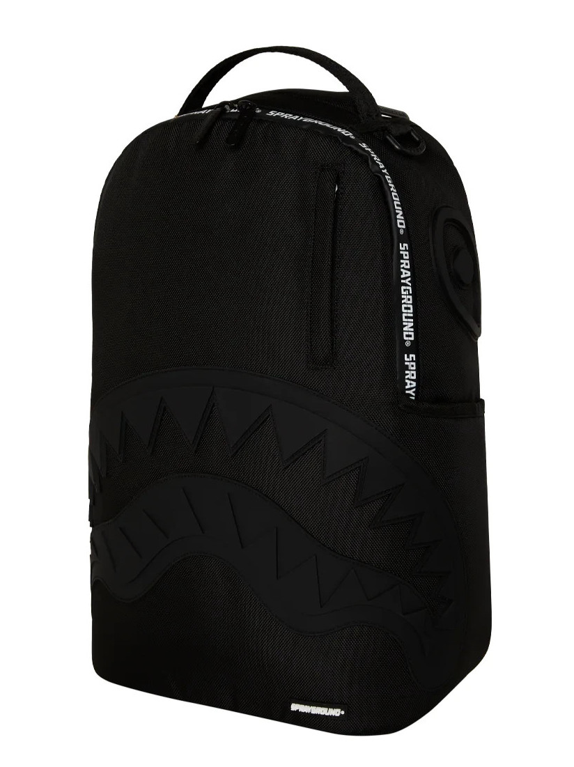 Sprayground The Hero White Tape Backpack🔥New Black Bookbag Large