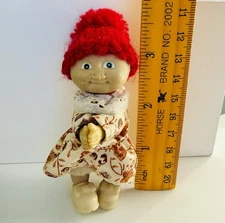 Vintage 1980's Cabbage Patch Kids Clip On Hugger ~ Girl w/Red Hair 3.75” Length