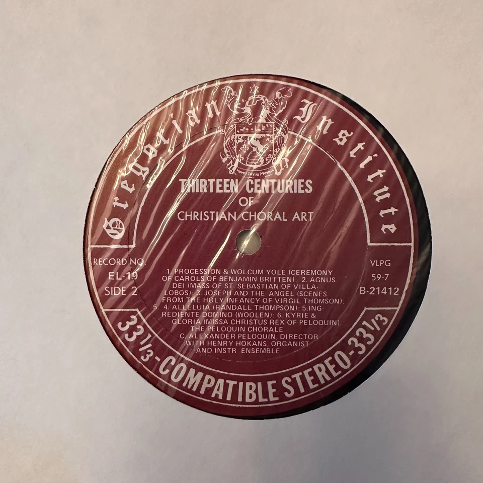 The Peloquin Chorale, Thirteen Centuries of Christian Choral Art 3LP Boxset 1959 - Image 3 of 4