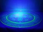 Uranium Depression Glass Hazel-Atlas Florentine pat. 11" oval serving platter