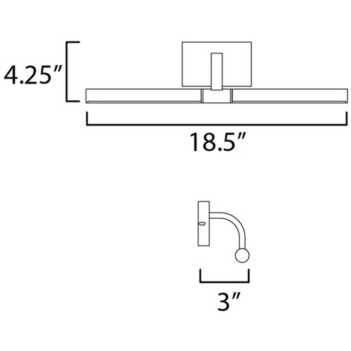 ET2 Contemporary Lighting E21340-GLD Mona Wall Sconce Gold - Picture 4 of 8