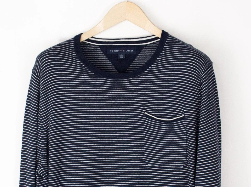 Suéter De Punto De Algodón Y Lino Para Hombre TOMMY HILFIGER Talla XL - Imagen 2 de 4