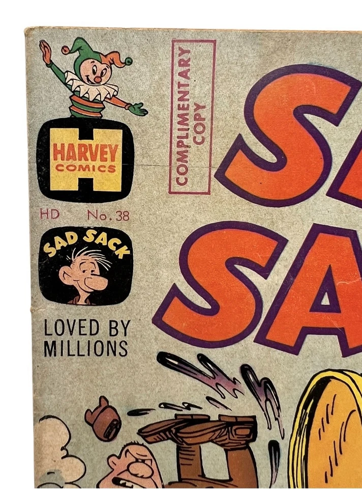 Cómic de colección Sad Sack HD 38 Harvey Comics copia gratuita como está usado Foto 2 de 4