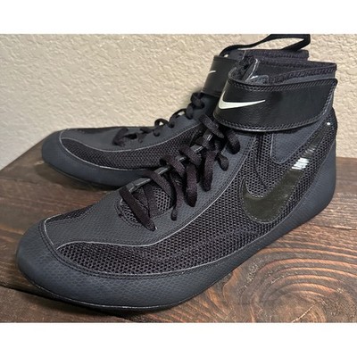 Nike Machomai Mid Boxing Shoes Mens 10 Black Training Boots athletic Gym