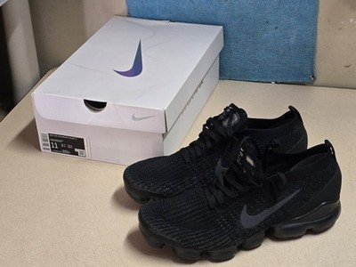 Nike Air VaporMax Flyknit 3 Triple Black Mens Shoes AJ6900-004 Size 10.5 Nike Air VaporMax Flyknit 3 RARE Triple Black AJ6900-004  main image 2