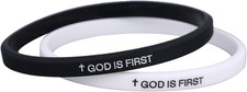 God Is First Silicone Bracelets - Inspirational Christian Wristbands for All