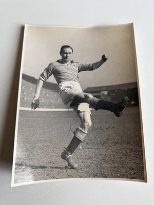 STAN MORTENSEN - BLACKPOOL FC - handsigniertes Foto Autogramm 1953 FA Cup Finale 