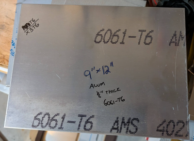 #ad 1 Piece of 9quot; x 12quot; 6061 T6 Aluminum Sheet Metal .125quot; 1 8quot; Thick 8 Gauge PLATE $7.89
